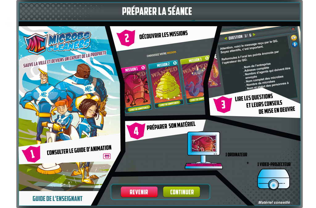 microbcleaner serious game - la manane agence de communication pédagogique crossmedia