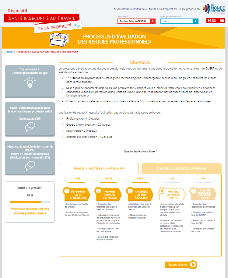 DUERP-accueil-dispositif-sante et securite-la manane