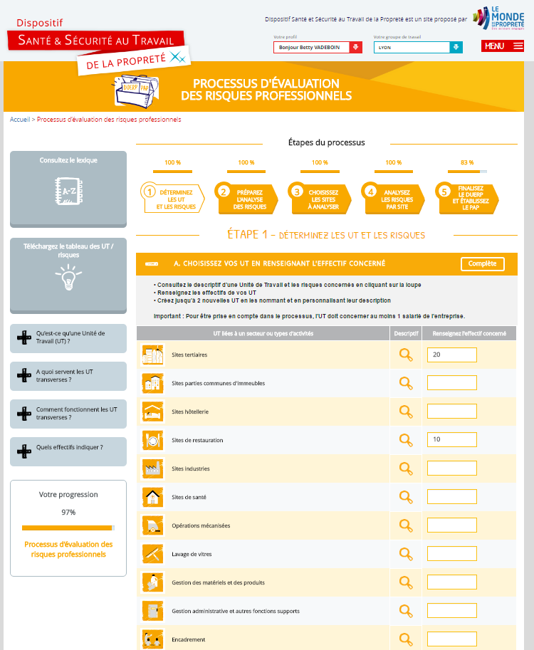 DUERP-etape 1 - dispositif-sante et securite-la manane