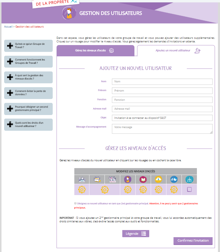DUERP-invitez un nouvel utilisateur- dispositif-sante et securite-la manane