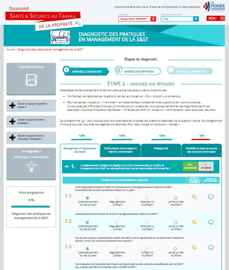 autodiagnostic-etape 1- saisissez vos réponses- dispositif-sante et securite-la manane