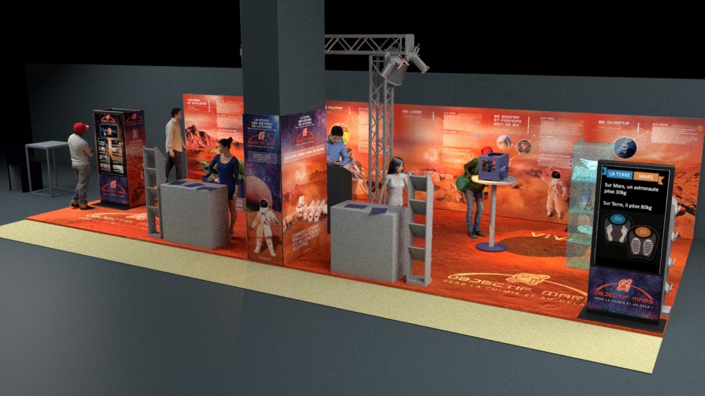 Modèle 3D objectif mars - La Manane, agence de communication pédagogique crossmedia