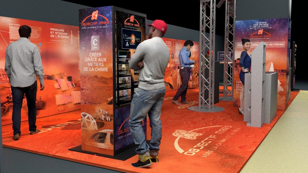 Modèle 3D objectif mars - La Manane, agence de communication pédagogique crossmedia
