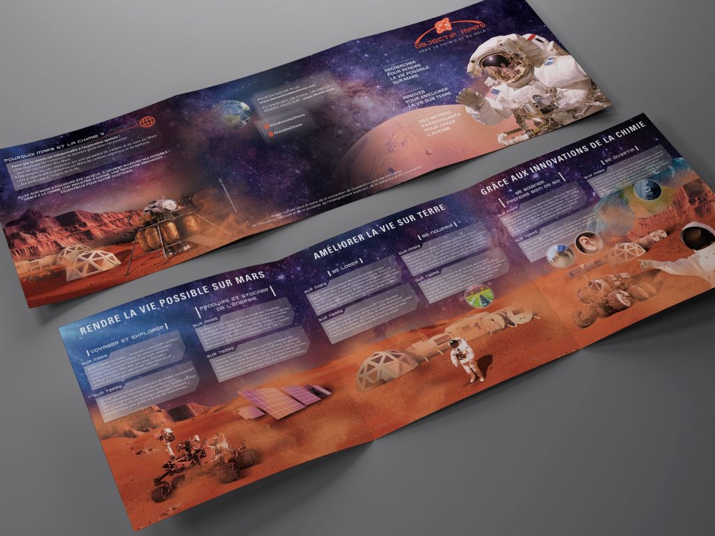 depliant objectif mars - la manane agence de communication pédagogique crossmedia