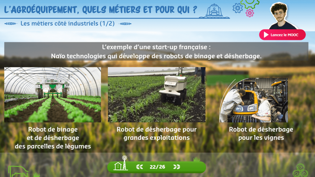 Agroéquipement - Naio technologies- la manane agence de communication pédagogique crossmedia
