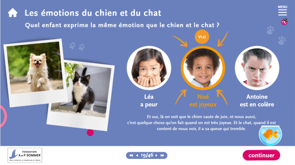 support- les émotions du chien et du chat - La Manane, agence de communication pédagogique
