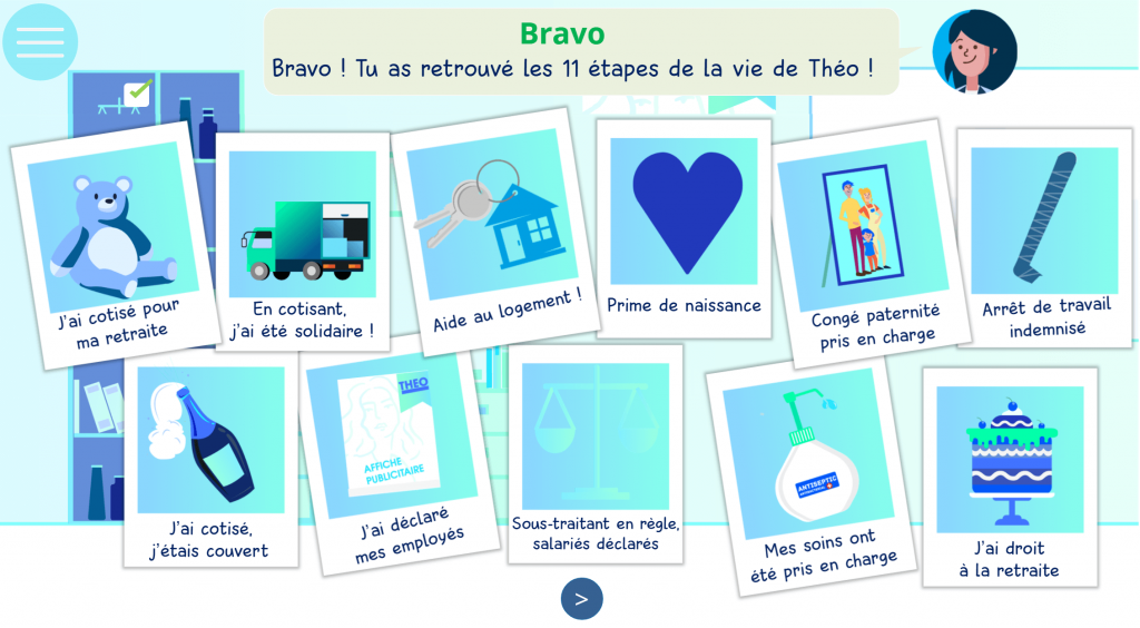 JEU URSSAF VIE DE THEO- LA MANANE COMMUNICATION PEDAGOGIQUE CROSSMEDIA