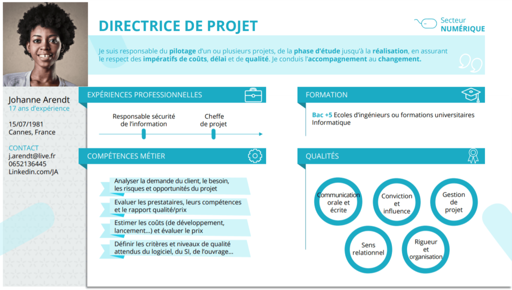 FICHE METIER-DIRECTRICE DE PROJET-LA-MANANE