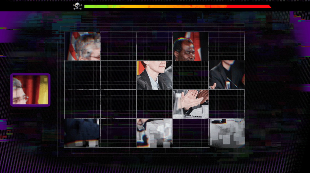 Cette image issue de l'escape game Think out of the box présente une énigme sous forme de Puzzle interactif
