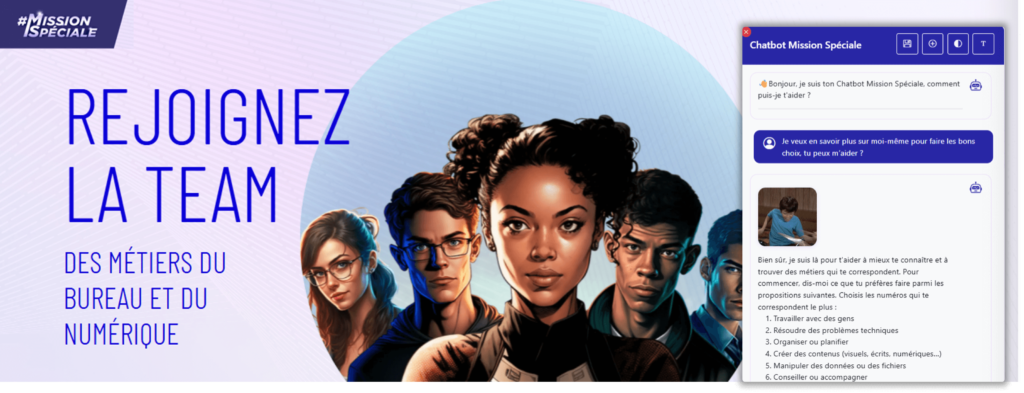 missionspéciale.fr - chatbot option metier- la manane