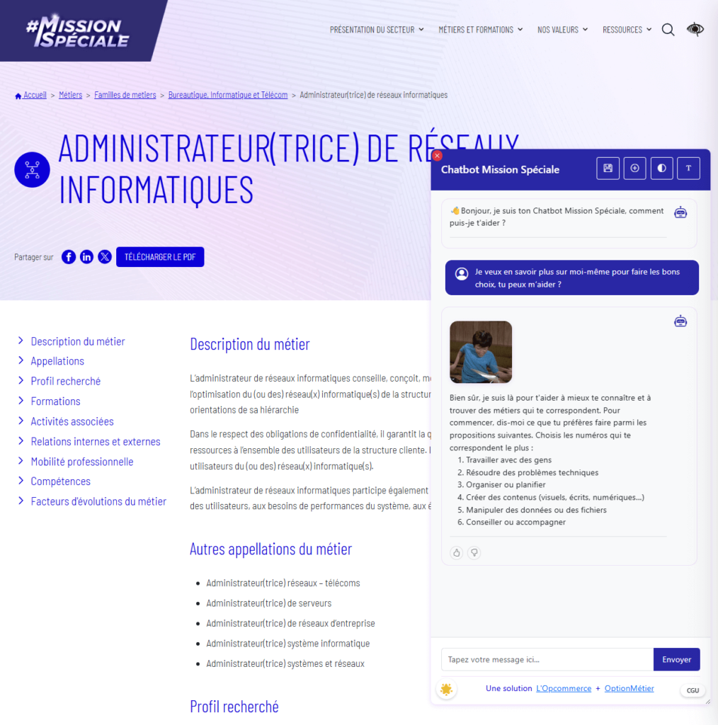 missionspéciale.fr - fiche métier - la manane