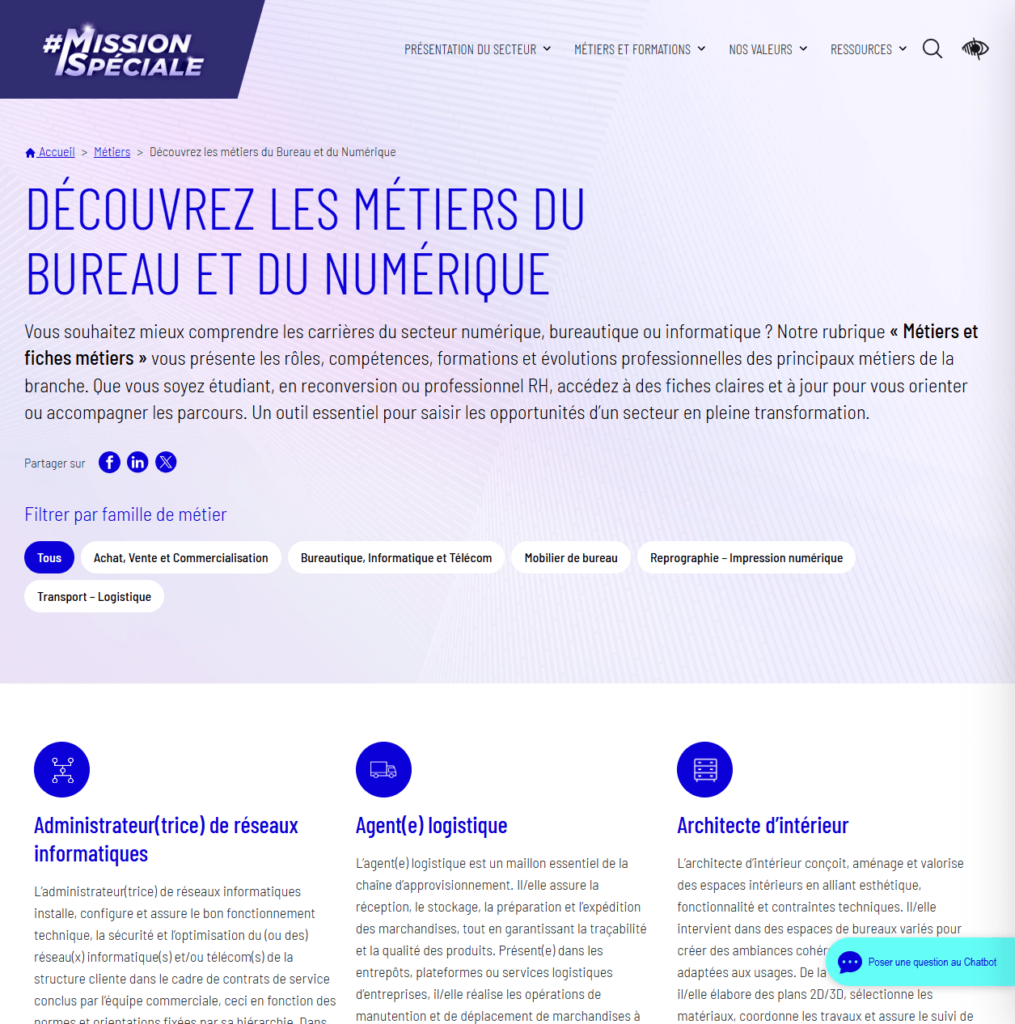 missionspéciale.fr - famille de métier - la manane