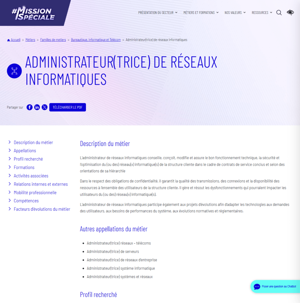 missionspéciale.fr fiches métier - la manane