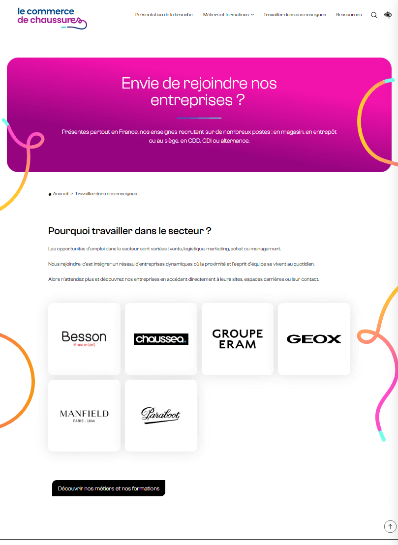 commerce de la chaussure-site2- la manane